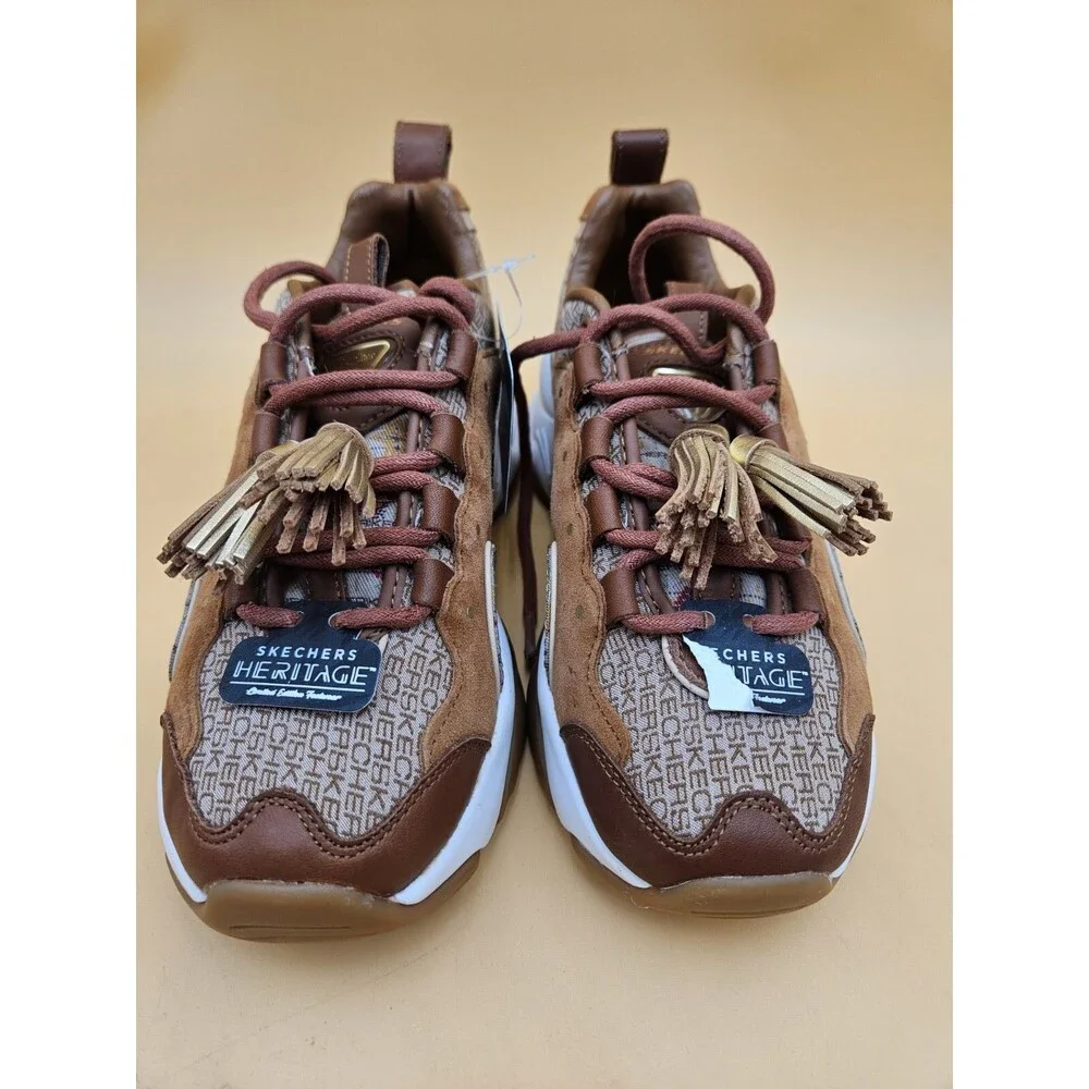 NEW Skechers Premium Heritage D'Lites 3.0 Royal Fringe 149740-TAN Size 5 Sheik